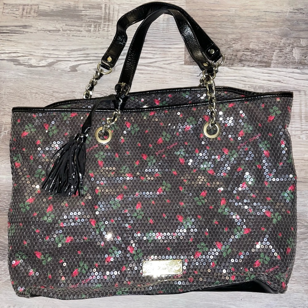Betsy Johnson sequins purse.